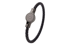 ORGANO Vital Komfort-Click-Armband Anthrazit/Tauwerk schwarz